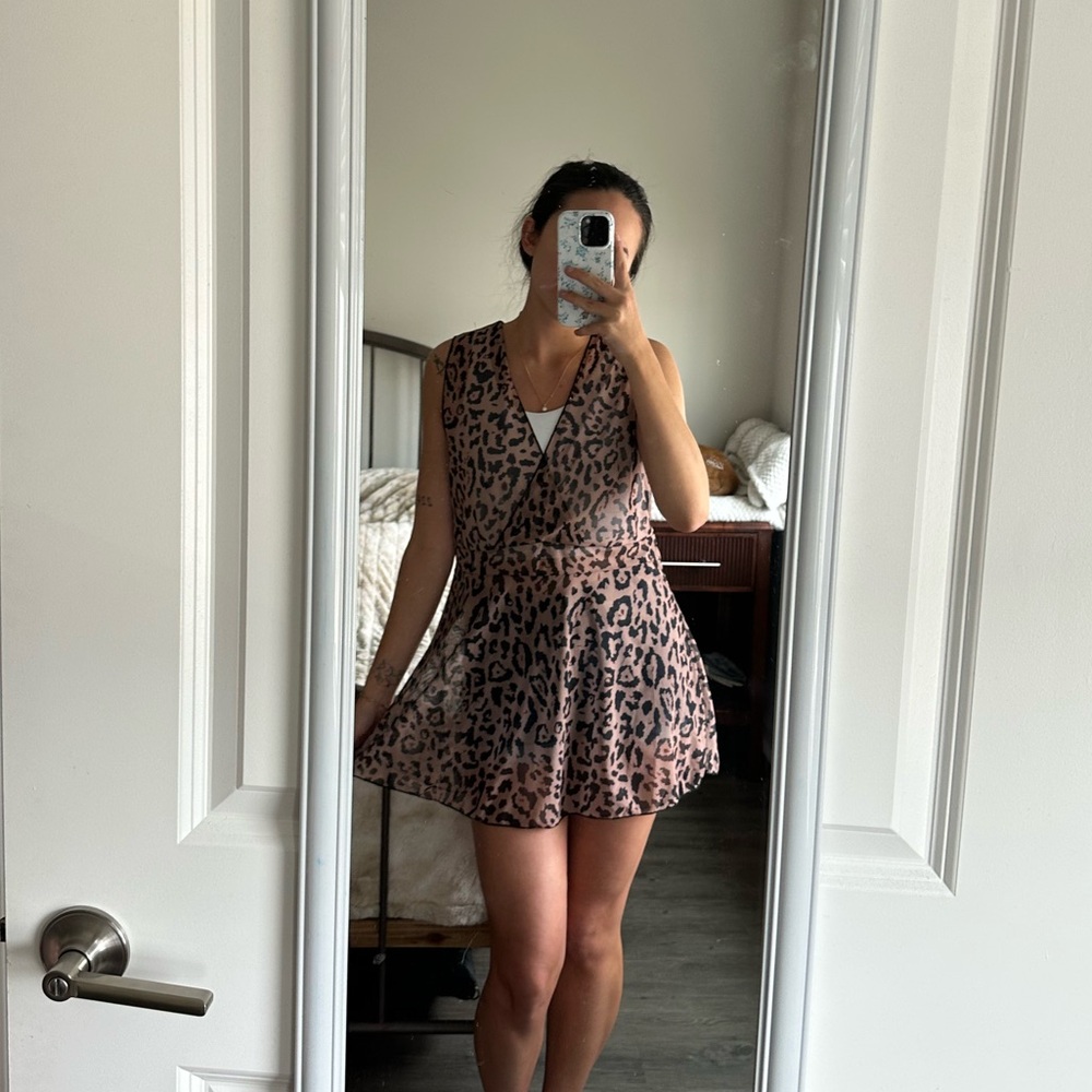 Leopard Print Swimsuit Cover Up